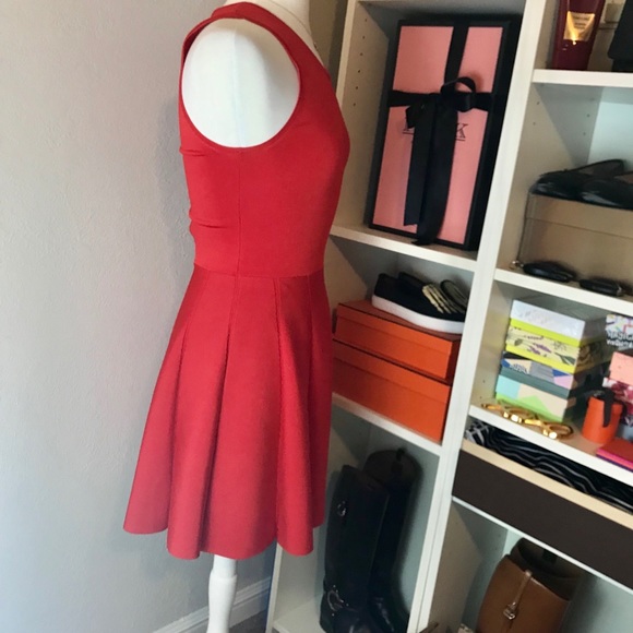Parker Fit & Flare Red Dress Holiday Outfit - Picture 5 of 8
